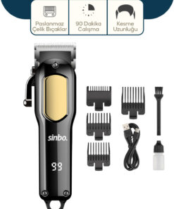 دستگاه ریش شارژی برش سر/مو shc نوع ج ال سی دی عیار برند Sinbo کد 1735655961