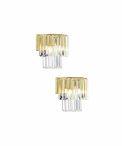 دیوار لامپ ست کریستال نگین دار طرح کهنه شده اتاق - تخت برند Apliqa کد 1735353741