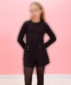 شلوارک پارچه پنبه ای براق سال جدید دخترانه برند Defacto کد 1734441587