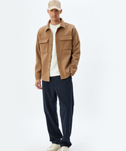 کت پیراهن دکمهدار طرحدار جیبدار دربدار آستین بلند برند Koton کد 1736520680