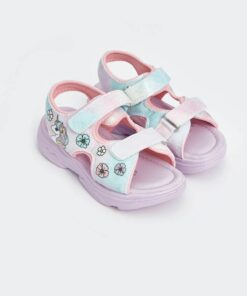 صندل چسب پارچه ای چاپی دخترانه مراحل برند LC Waikiki کد 1737301950