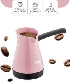 دستگاه قهوهساز ترک صورتی برند Sinbo کد 1737898044