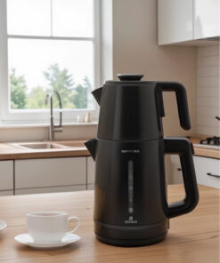 کتری چای ساز قوری براق 1فولادی 20 مشکی xl برند Karaca کد 1738220497