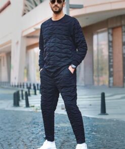 ست لباس راحتی طرحدار پنبه دوزی شده مشکی برند Madmext کد 1737514405