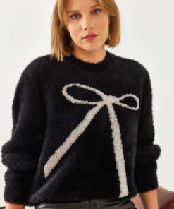 پلیور ریش پاپیون طرحدار زنانه برند Bianco Lucci کد 1737095043