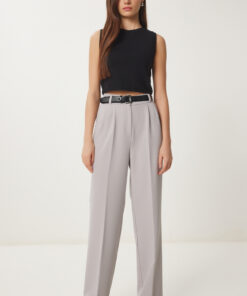 جیب دار پالازا سنگی شلوار زنانه برند Happiness İstanbul کد 1735981024