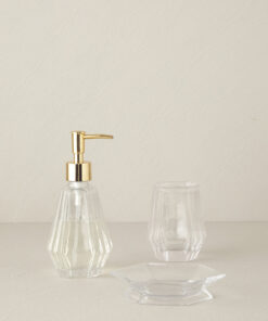 ست سرویس بهداشتی شیشه ای شفاف رینا برند English Home کد 1737904334