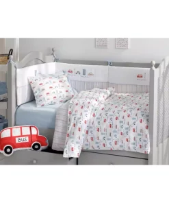 ست کاور سرویس خواب کودک کوچک پنبه ای آبی 100x150cm برند English Home کد 1737724806
