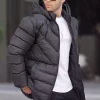 کاپشن کلاهدار پفدار مردانه مشکی برند Madmext کد 1737525328