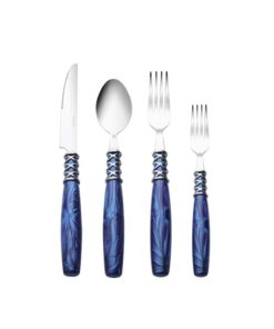 ست کارد, قاشق و چنگال 24تکه 6نفره آبی برند Karaca کد 1740254595