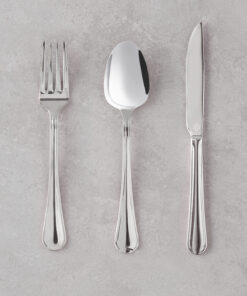 ست کارد, قاشق و چنگال فولادی ضد زنگ 6نفره 18تکه نقره ای برند English Home کد 1740253639