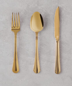 ست کارد, قاشق و چنگال فولادی ضد زنگ 6نفره 18تکه طلایی برند English Home کد 1740253638