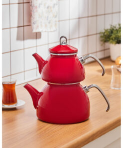 ست کتری لعابی قرمز برند Karaca کد 1738596785