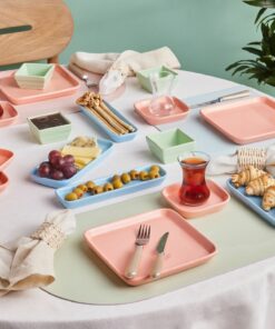 سرویس صبحانه ست سرامیک مربع 6نفره 26تکه / برند Karaca کد 1738769013