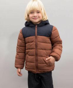 کاپشن کودک قهوه‎ای پسر برند Defacto کد 1740269169