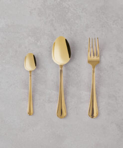 انتیک ست کارد, قاشق و چنگال فولادی ضد زنگ 6نفره 18تکه طلایی برند English Home کد 1740253641