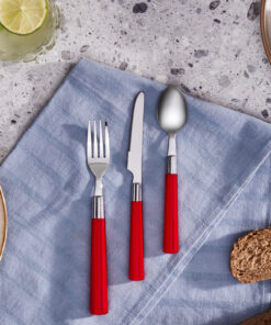 چاقو صبحانه ست 6نفره 18تکه قرمز فلوکا برند Karaca کد 1740254596