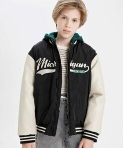 کاپشن کت کالج کلاهدار یقه بامبر پسرانه زیپدار برند Defacto کد 1740269171