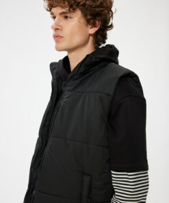 جلیقه اسلیم فیت یقه ایستاده پفدار زیپدار برند Koton کد 1740223030