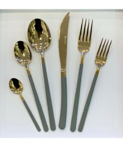 36تکه طلایی دودی برند decovien کد 1740254347