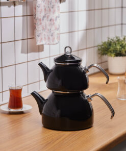 ست کتری لعابی مشکی برند Karaca کد 1738596801