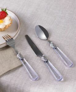 ست کارد, قاشق و چنگال 6نفره 18تکه سفید برند Karaca کد 1740255252