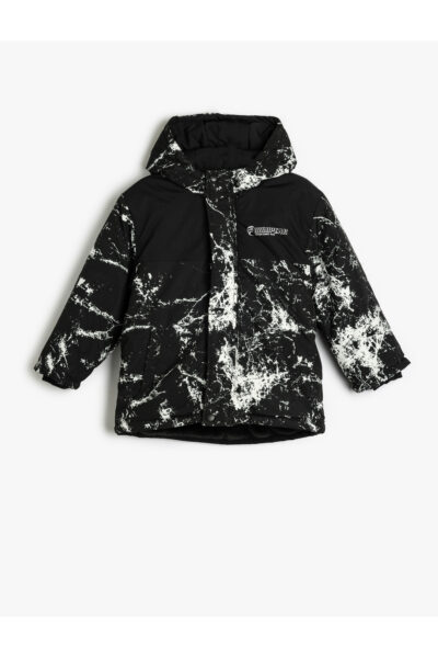 کاپشن گشاد درب‎دار بادگیر لاستیک کلاهدار یقه دار برند Koton کد 1740315426