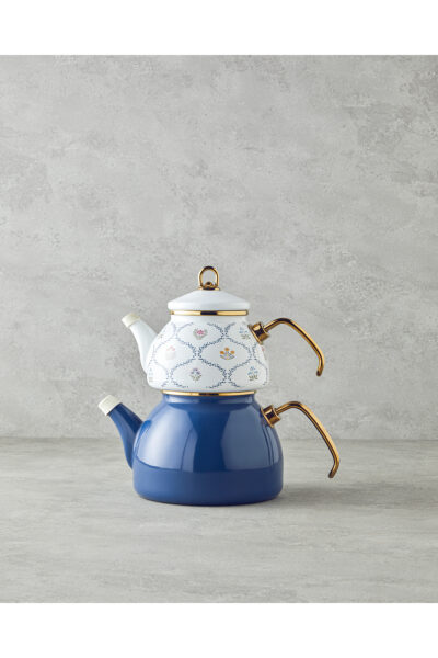 کتری لعابی 1لیتر آبی یکدست برند English Home کد 1738595652