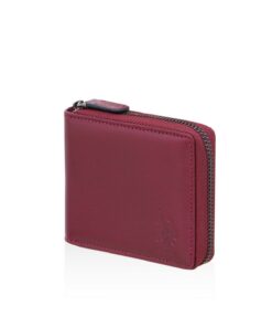 کیف پول 6زیپدار زرشکی جا کارتی چرم اصل u.s.polo برند U.S. Polo Assn. کد 1740239646