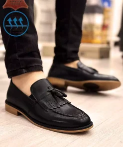 کفش مجلسی ساراچدار مردانه یکدست چرم اصل برند BIG KING کد 1738609762