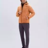 کاپشن قهوه‎ای مردانه ژاکت کلاه دار برند Skechers کد 1740270435