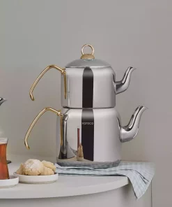 ست کتری بلند لژدار طلایی دمنده برند Karaca کد 1738596917