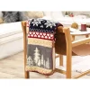 پتو آکریلیک سرمه ای قرمز کرم رنگ 130x170cm برند English Home کد 1738550597