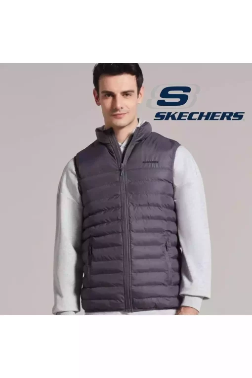 جلیقه طوسی مردانه m برند Skechers کد 1740221169