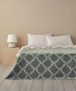 پتو ایوی پنبه ای سبز داربست 200x220cm برند English Home کد 1738550590