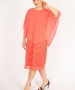 پیراهن دانتل آستردار با پلیکین بزرگ زنانه کد 1742215391