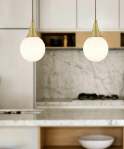 ست آویز مدرن دو تایی با شیشه سفید کهنه برای آشپزخانه و سالن کد 1742400136