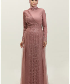 دامن مهمانی با پلکسی 5345A-03 رنگ پودری کد 1742235063