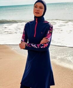 ماهی جمهوری اسلامی ایران، مایو پوشیده تمام قد به رنگ سرمهای مدل M2489 کد 1742053268