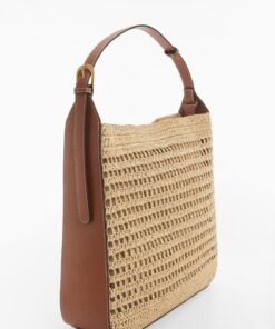 الیاف طبیعی چیندار کیف برند MANGO کد 1740972670