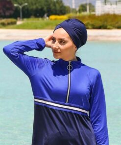 کلاه دریایی با جزئیات مورب رنگ آبی تیره B2103 کد 1742051471