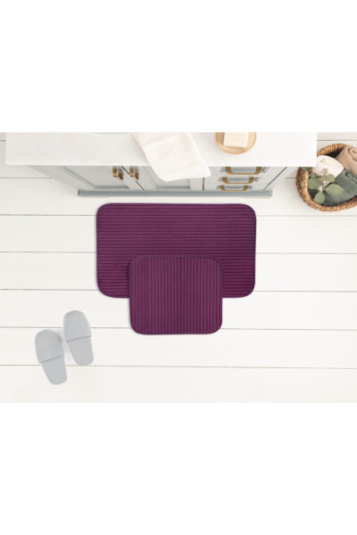 پادری دوتایی حمام - رنگ بوردو - ابعاد 50x80 سانتیمتر کد 1742152268