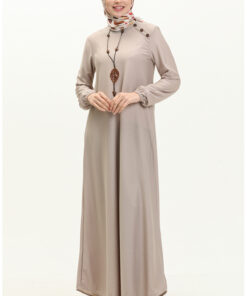 پیراهن با جزئیات دکمه ای و گردنبند 4141-06 سنگی کد 1742253065