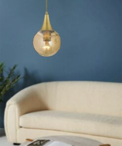 مدرن چراغ سقفی شیشه ای دوقلو براق برای آشپزخانه و سالن کد 1742403132