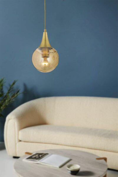 مدرن چراغ سقفی شیشه ای دوقلو براق برای آشپزخانه و سالن کد 1742403132