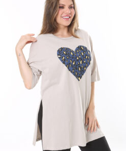 بلوز بزرگ سایز زنانه با طرح لاک و یقه چاک‌دار در رنگ ویزون 65N37801 کد 1742181728