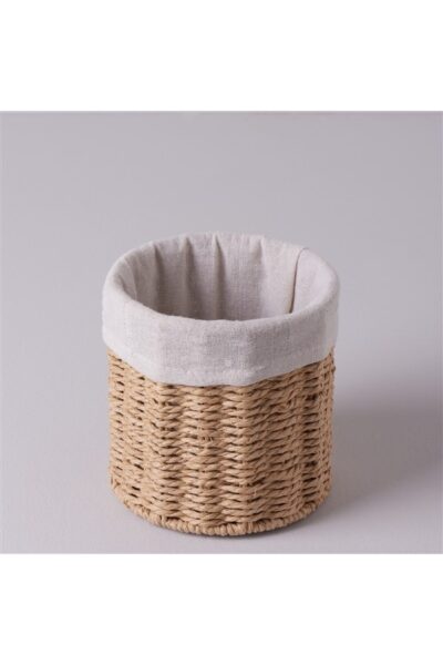 سبد گرد Carry با ابعاد 15x15x15 سانتی‌متر به رنگ طبیعی کد 1741920784