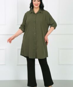 تونیک بزرگ زنانه از پارچه هکی دوبی کد 1742344865