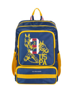کیف دستهدار مدرسه با طرح U.S. POLO ASSN. مدل PLCAN24206 در رنگ آبی تیره و زرد برای طرفداران. کد 1742142072