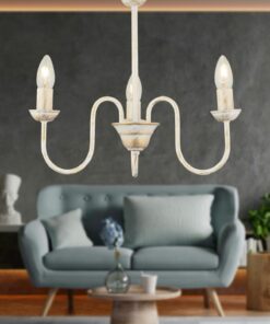 آویز سقفی مدرن سفید سه شاخه برای آشپزخانه و سالن کد 1742403187